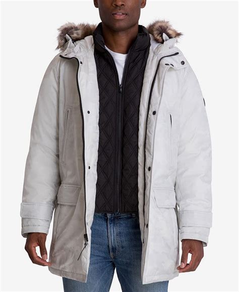 michael kors men's hooded bib snorkel parka reddit|Michael Kors Mens Faux Fur Warm Parka Coat .